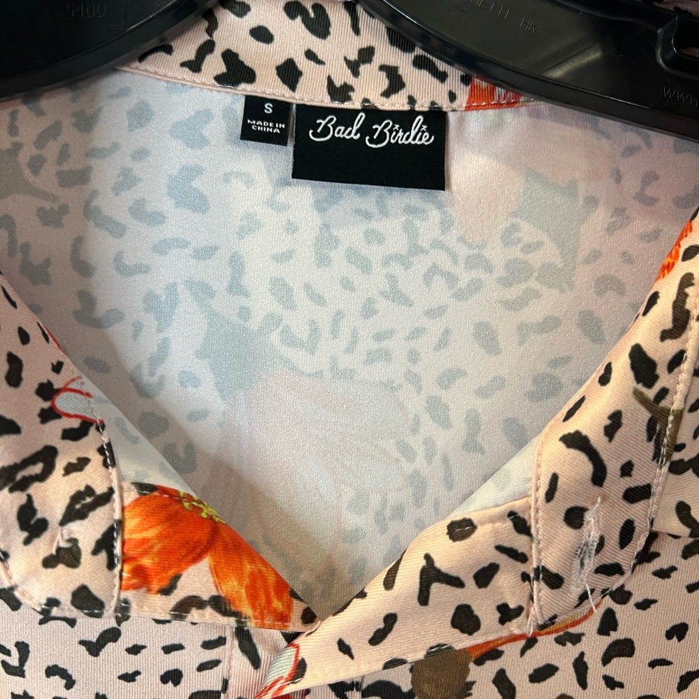 Bad Birdie Men's Casual Shirt - Pink and Orange Floral - Picture 3 of 3